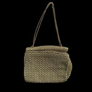 Vintage Rodo Crochet Metallic Evening Purse